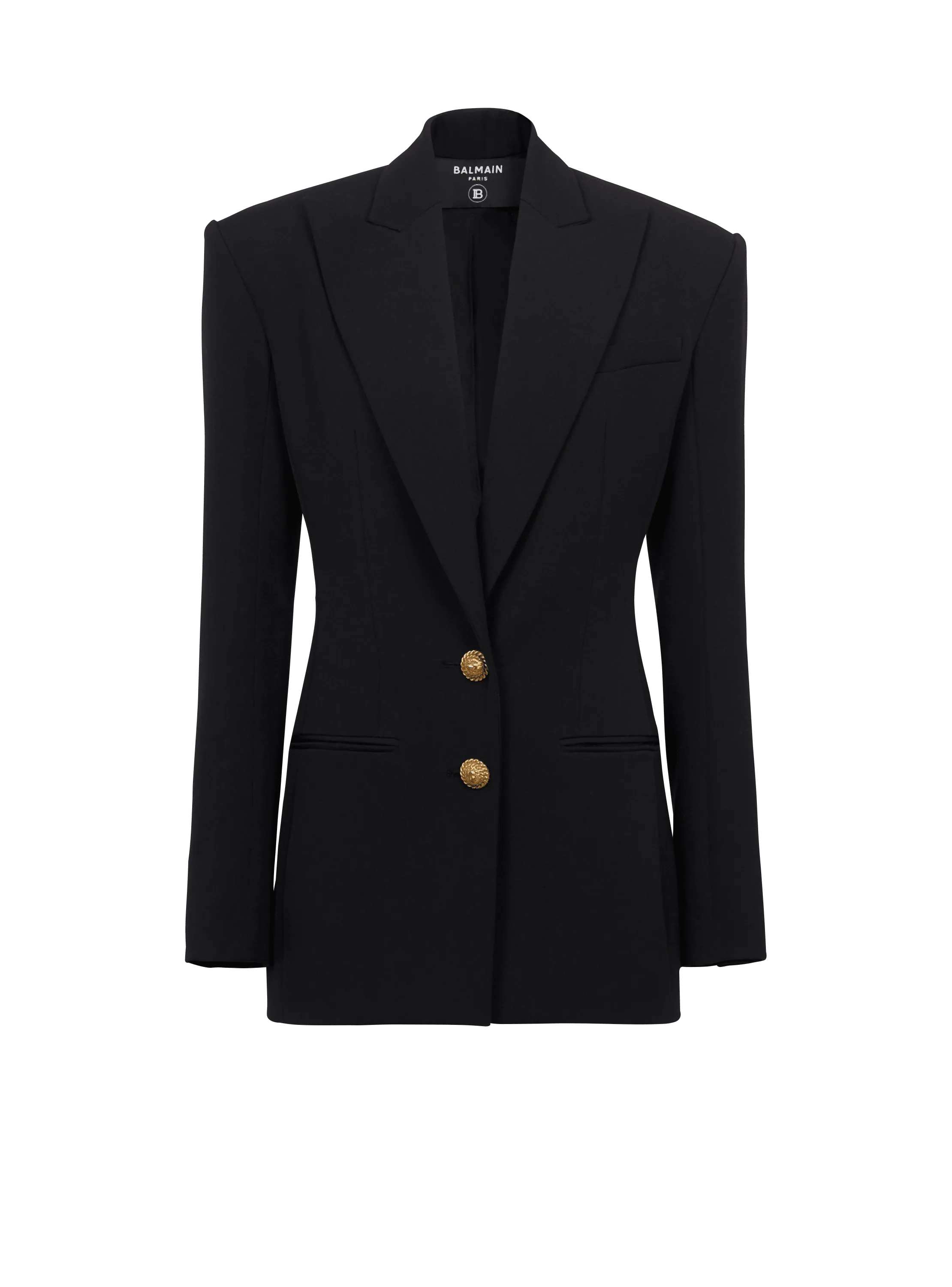 2-button cinched-waist jacket