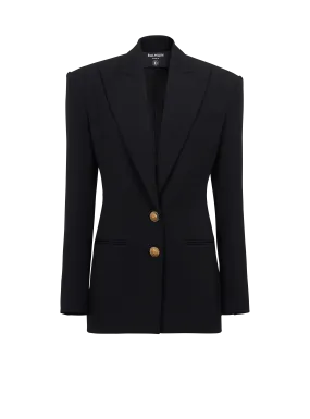 2-button cinched-waist jacket