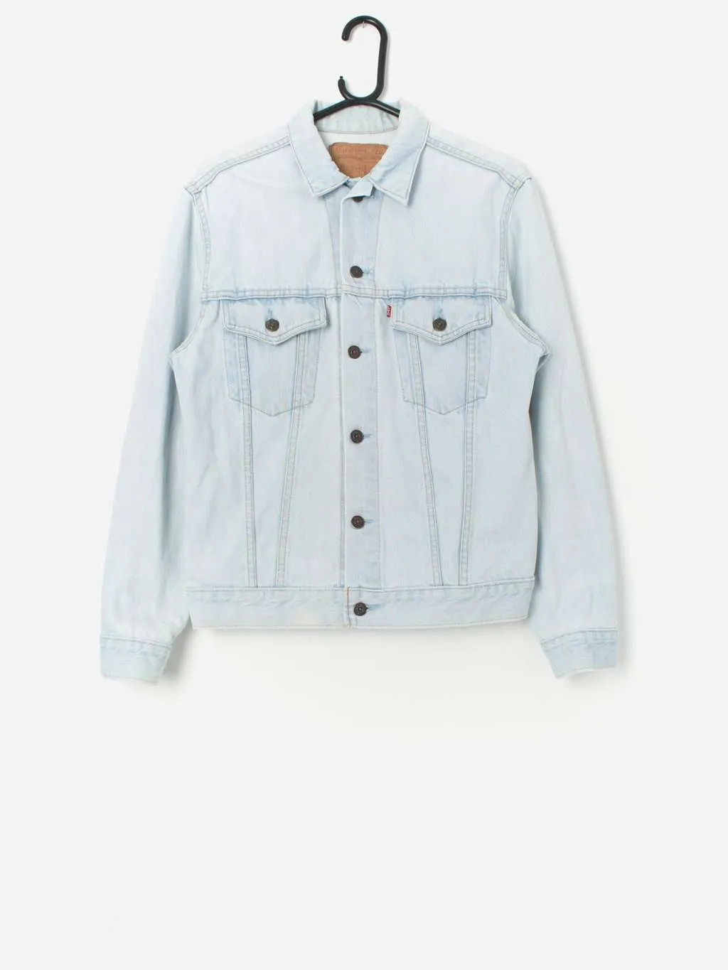 80s vintage Levis trucker jacket in pale blue – Small