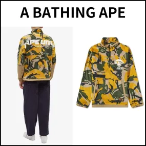 A BATHING APE  |Unisex Street Style Long Sleeves Cotton Oversized