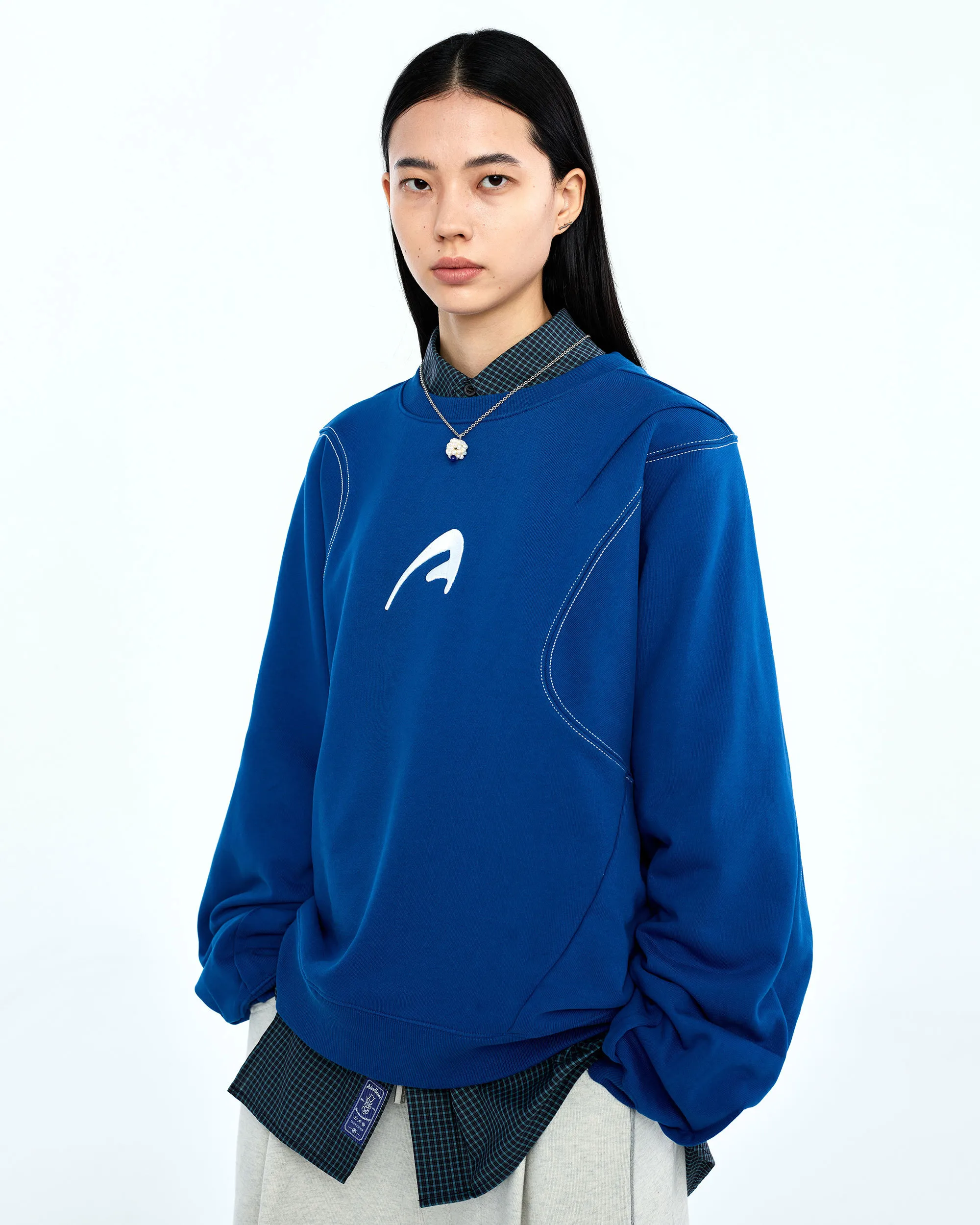 ADERERROR  |Unisex Street Style Long Sleeves Logo Sweatshirts