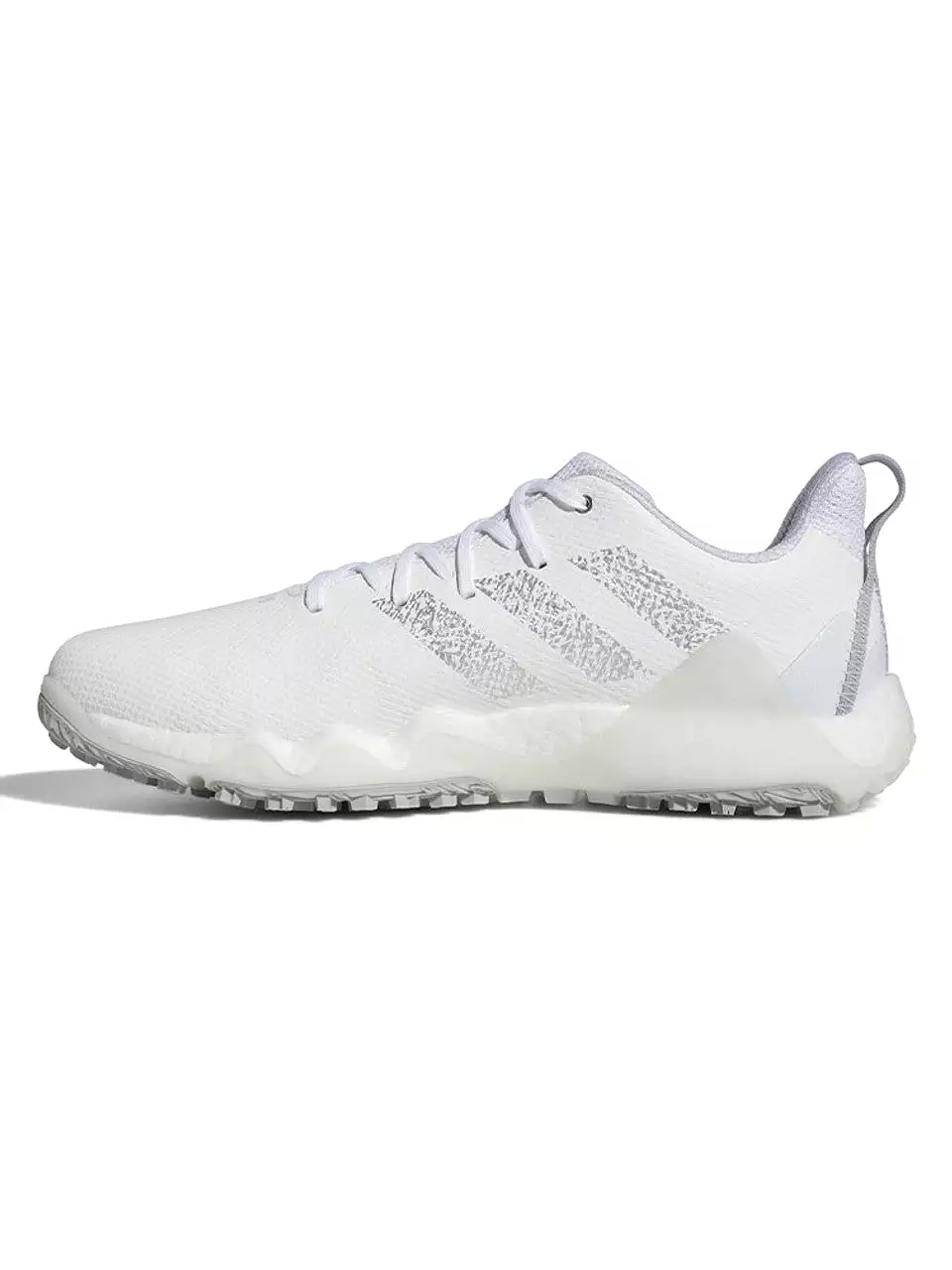 Adidas Code Chaos 22 Lace Golf Shoes -Cloud White / Silver Metallic / Grey Two