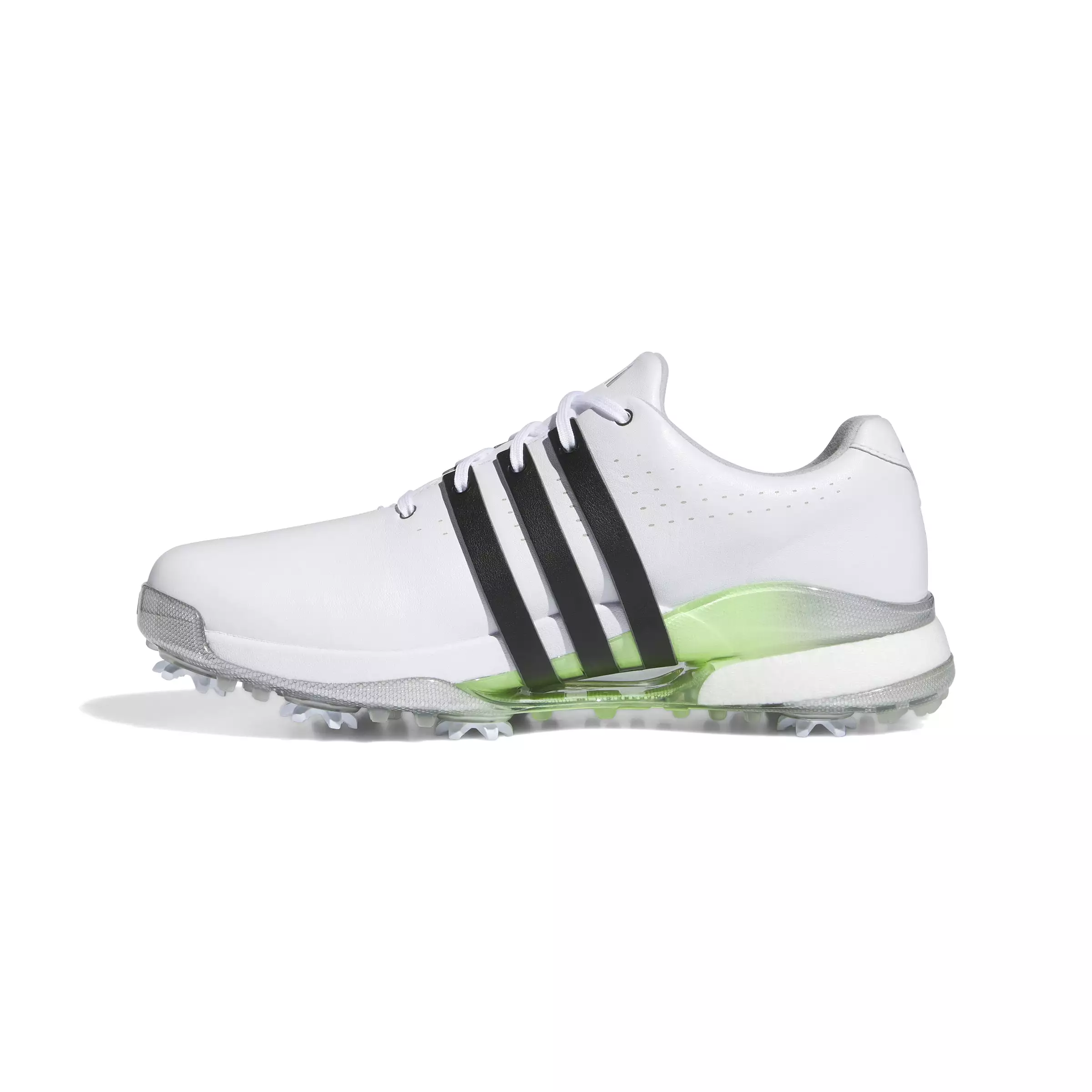 adidas Tour360 24 BOOST Golf Shoes - Cloud White / Core Black / Green Spark