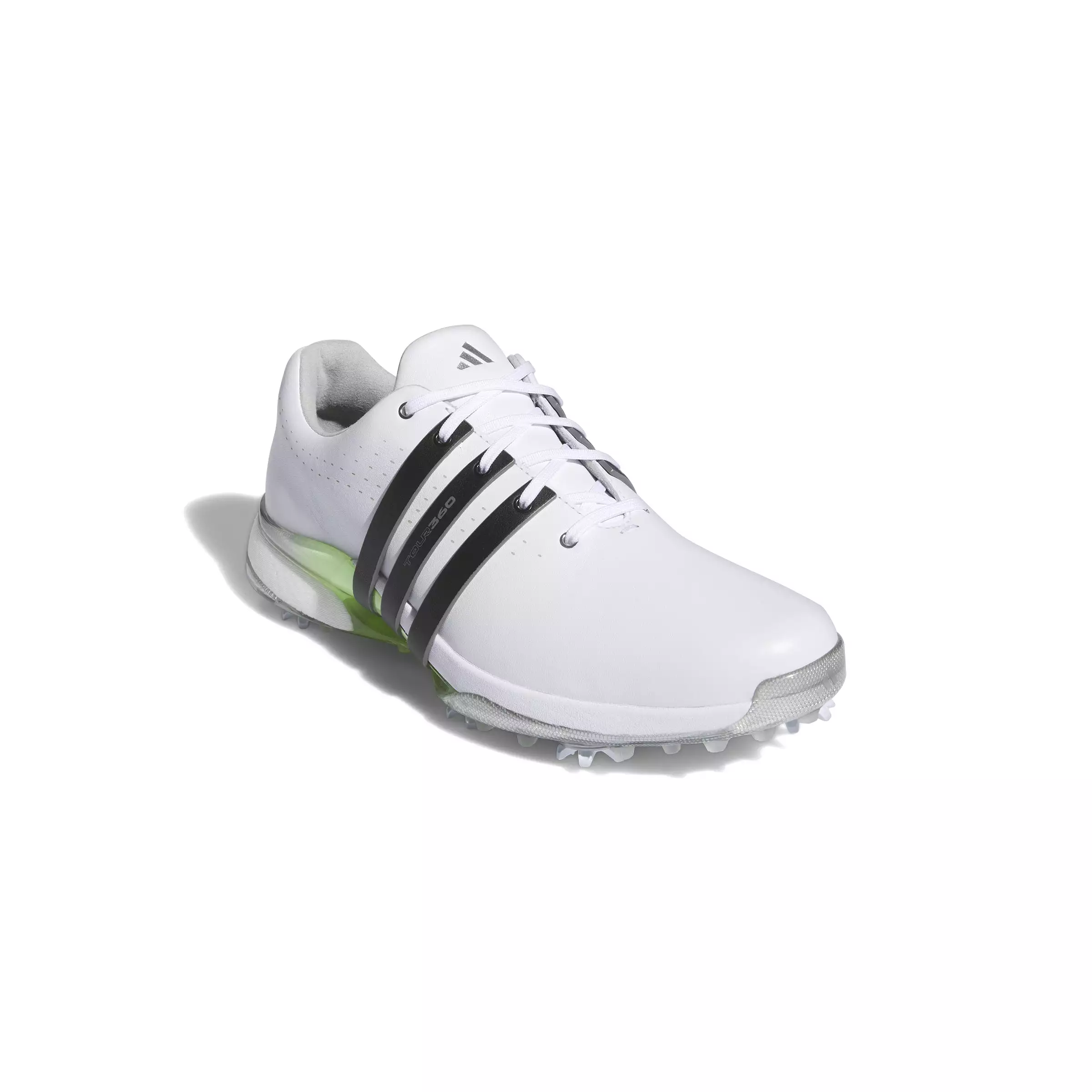 adidas Tour360 24 BOOST Golf Shoes - Cloud White / Core Black / Green Spark