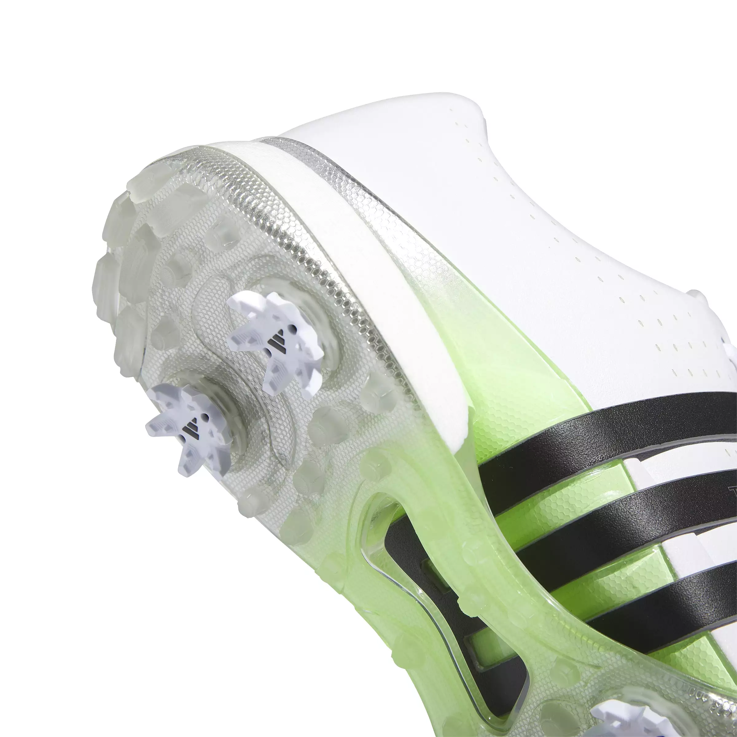 adidas Tour360 24 BOOST Golf Shoes - Cloud White / Core Black / Green Spark