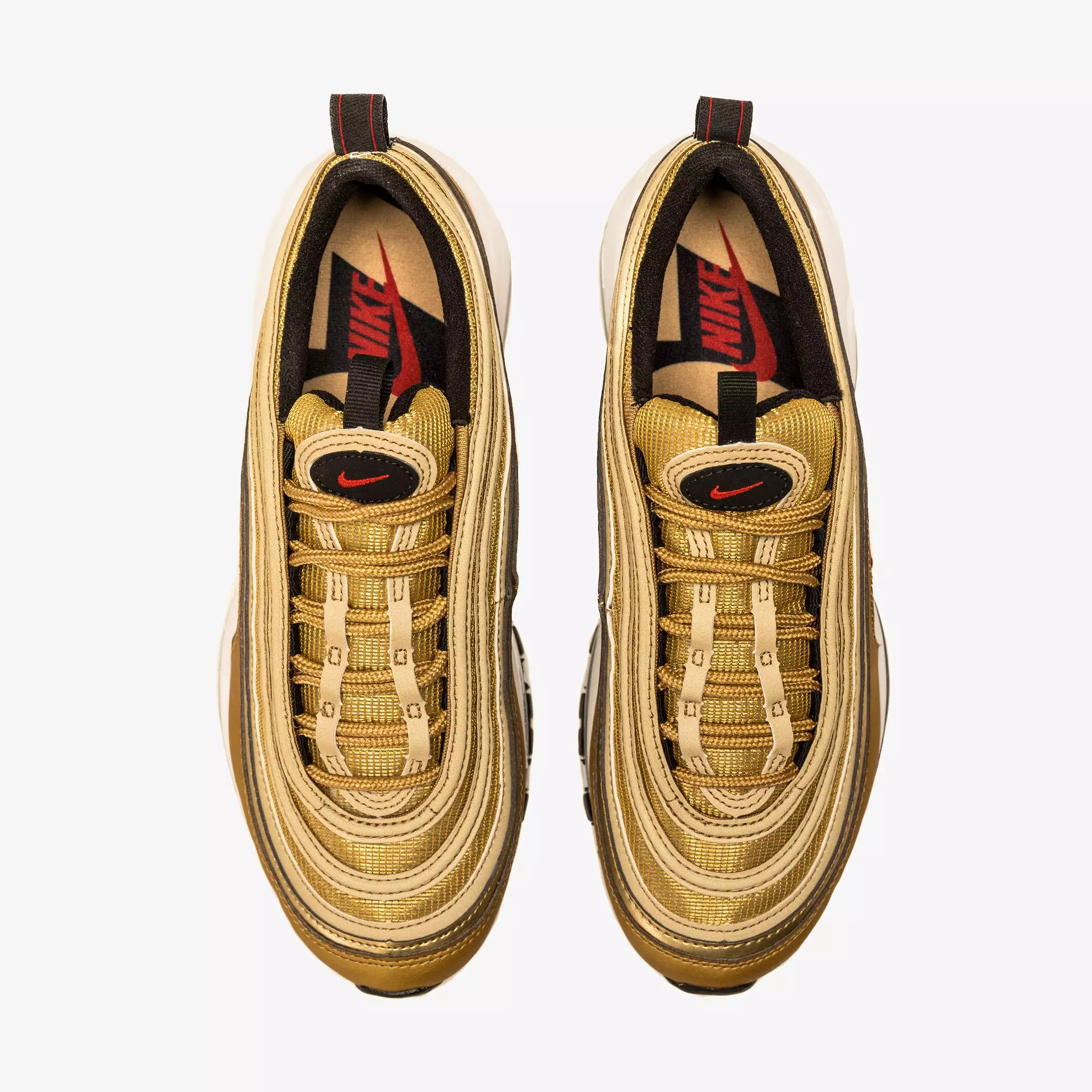 Air Max 97 Gold Bullet Grade School Lifestyle Shoes (Gold)