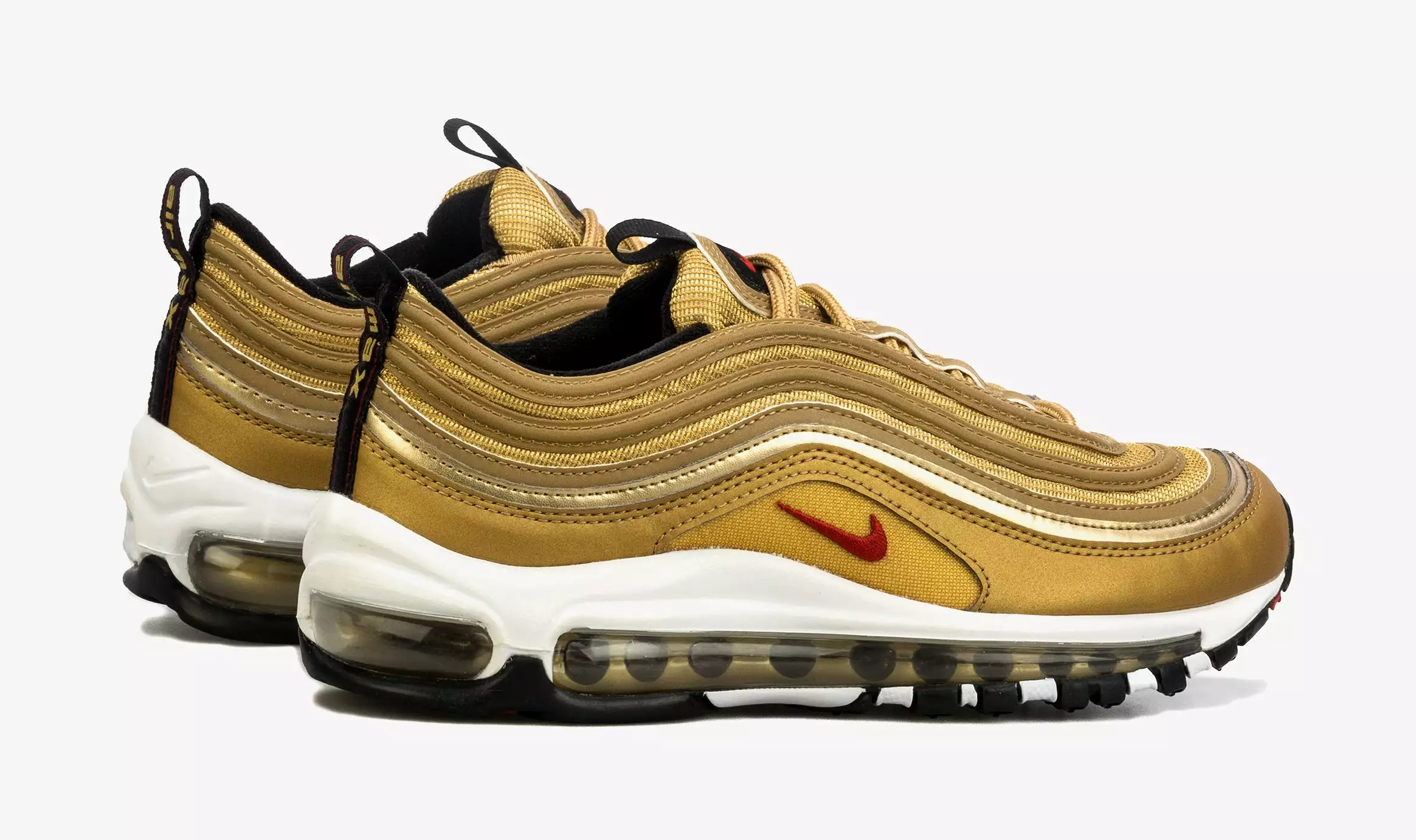 Air Max 97 Gold Bullet Grade School Lifestyle Shoes (Gold)