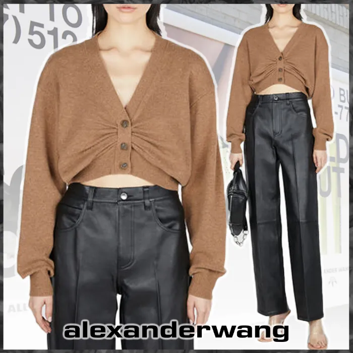 Alexander Wang  |Casual Style Wool Street Style Long Sleeves Cardigans