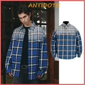 ANTIDOTE  |Other Plaid Patterns Unisex Street Style Long Sleeves Cotton