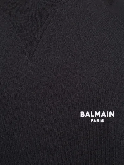 BALMAIN  |Crew Neck Long Sleeves Cotton Logo Luxury Sweatshirts