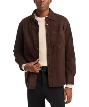 BLANKNYC Regular Fit Leather Shirt Jacket