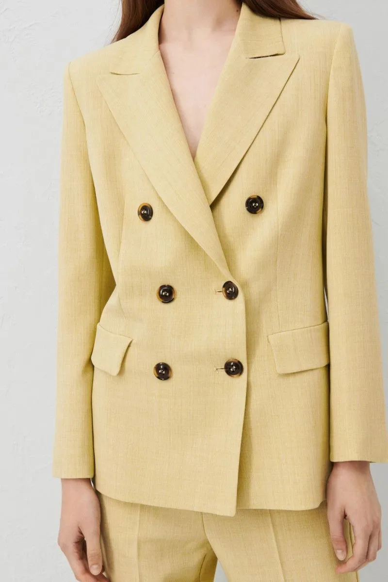 Blazer doppiopetto donna Giallo