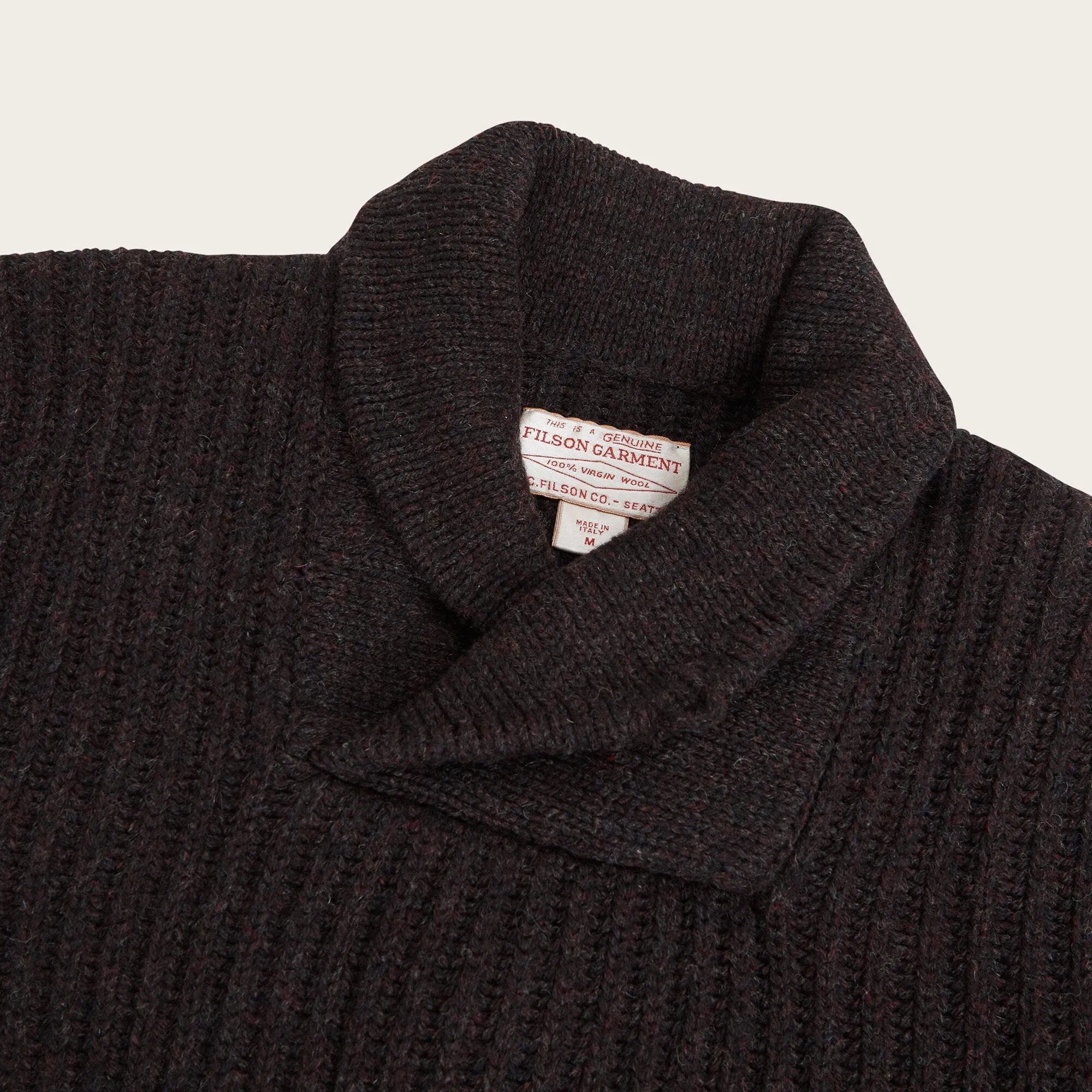 BRISTOL SHAWL NECK SWEATER