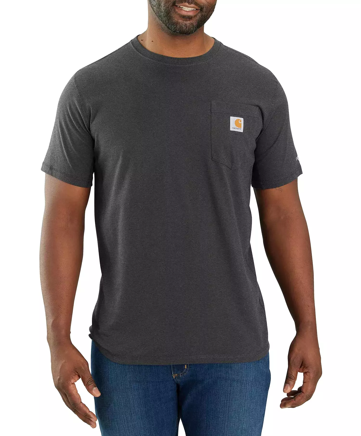 'Carhartt' Men's Force Relaxed Fit Midweight Pocket T-Shirt - Carbon Heather