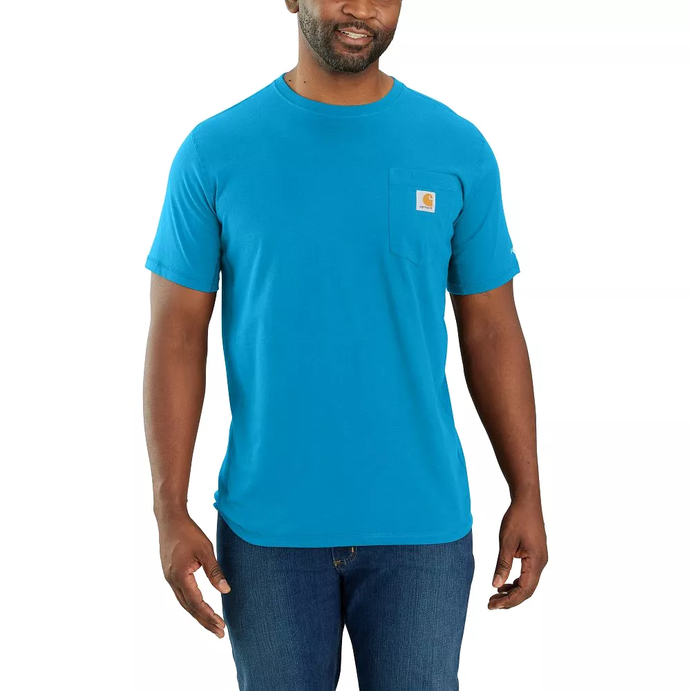 'Carhartt' Men's Force Relaxed Fit Midweight Pocket Tee - Atomic Blue