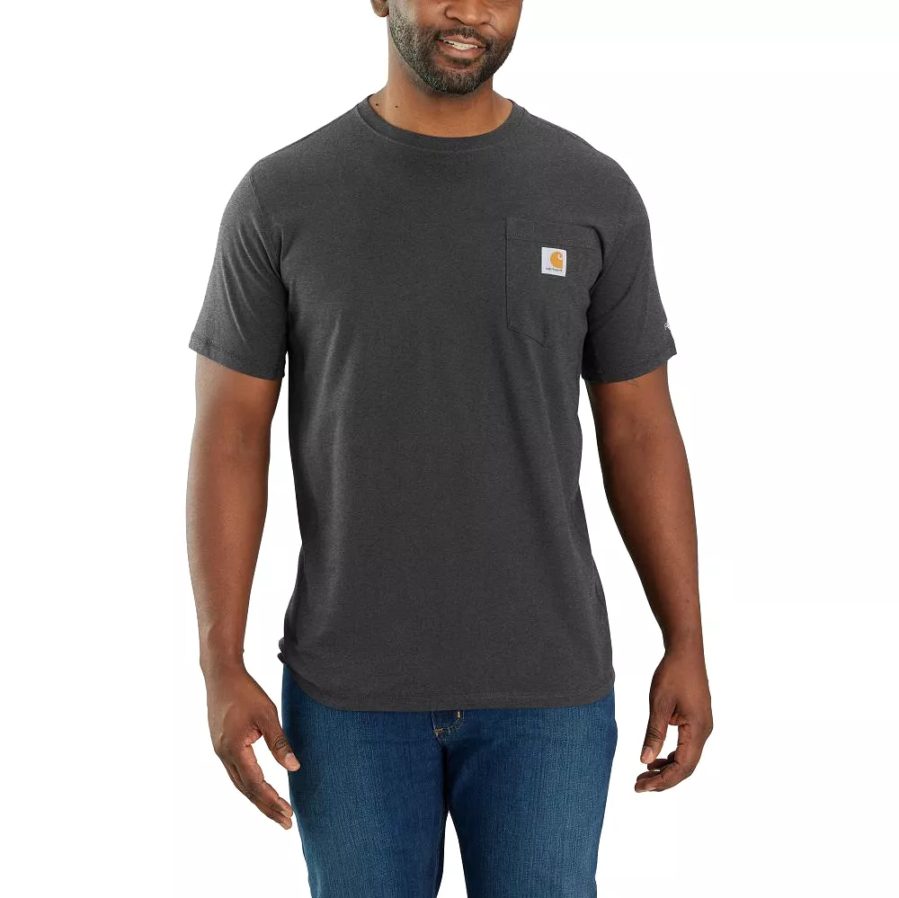 'Carhartt' Men's Force Relaxed Fit Midweight Pocket Tee - Carbon Heather