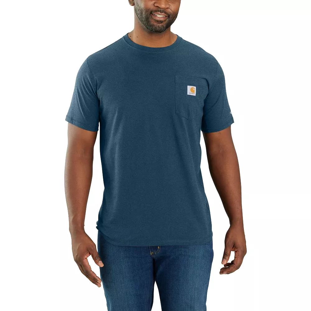 'Carhartt' Men's Force Relaxed Fit Midweight Pocket Tee - Light Huron Heather