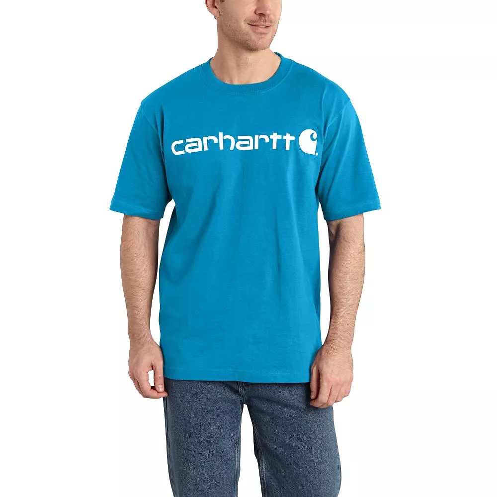 'Carhartt' Men's Heavyweight Logo T-Shirt - Atomic Blue