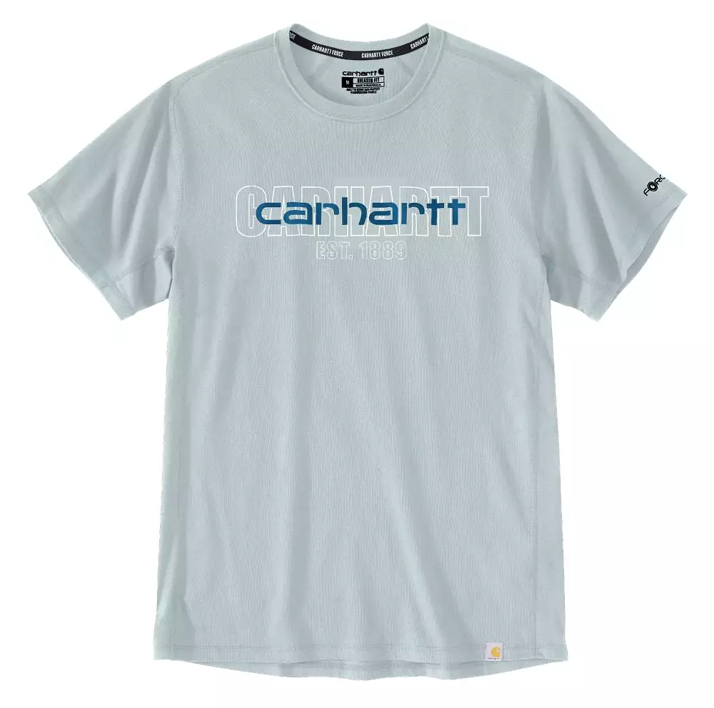 'Carhartt' Men's Midweight Logo Graphic T-Shirt - Dew Drop