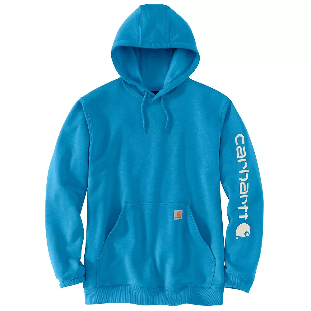 'Carhartt' Men's Midweight Sleeve Logo Hoodie - Atomic Blue