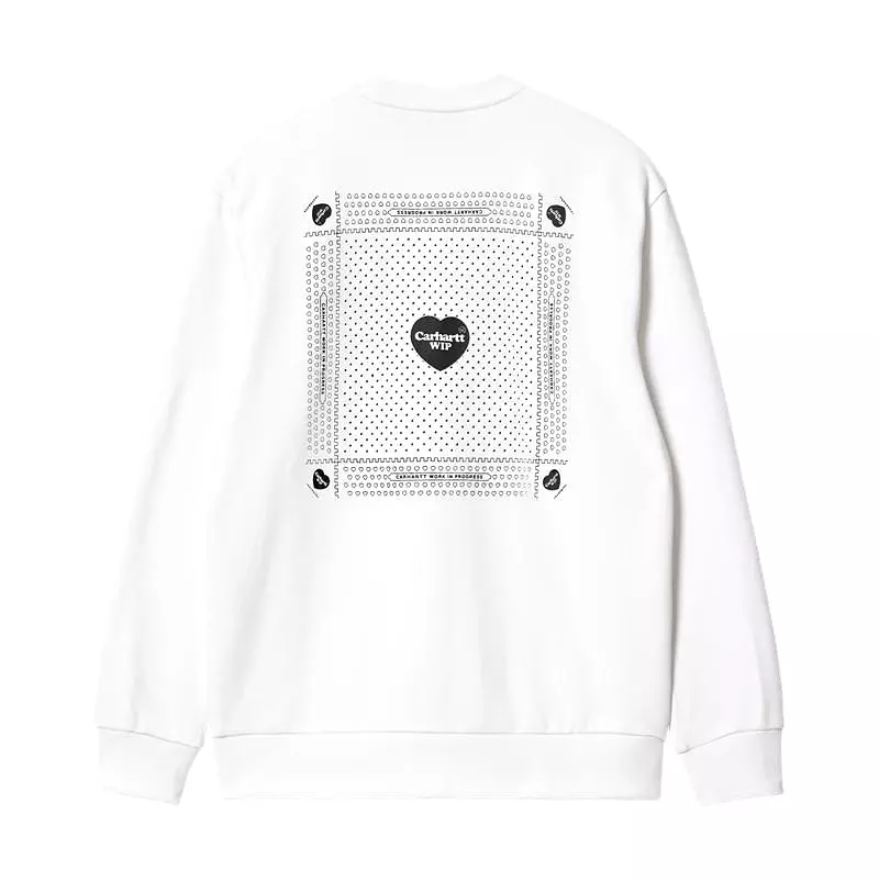 Carhartt WIP Heart Bandana Sweatshirt White/Black