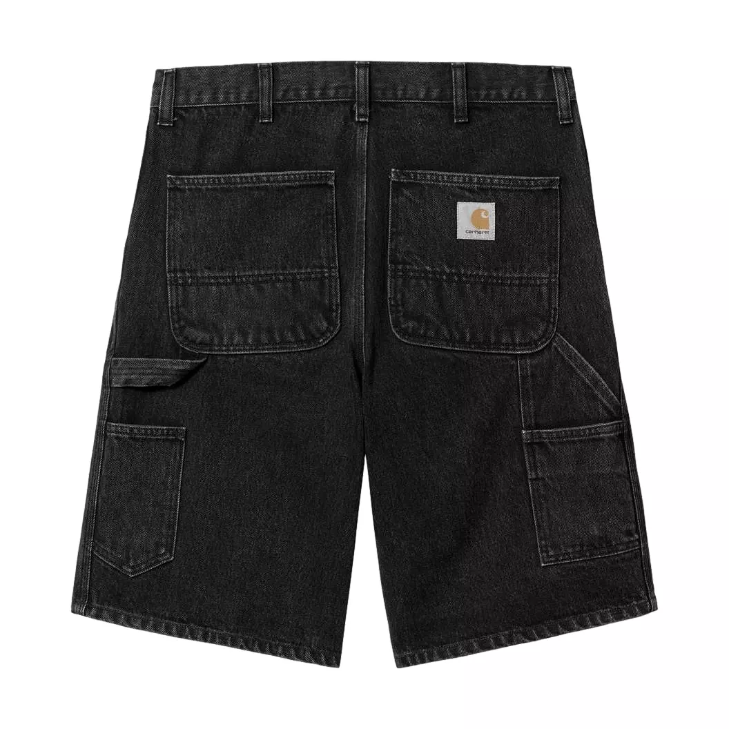 Carhartt WIP Single Knee Short Black Stone Washed