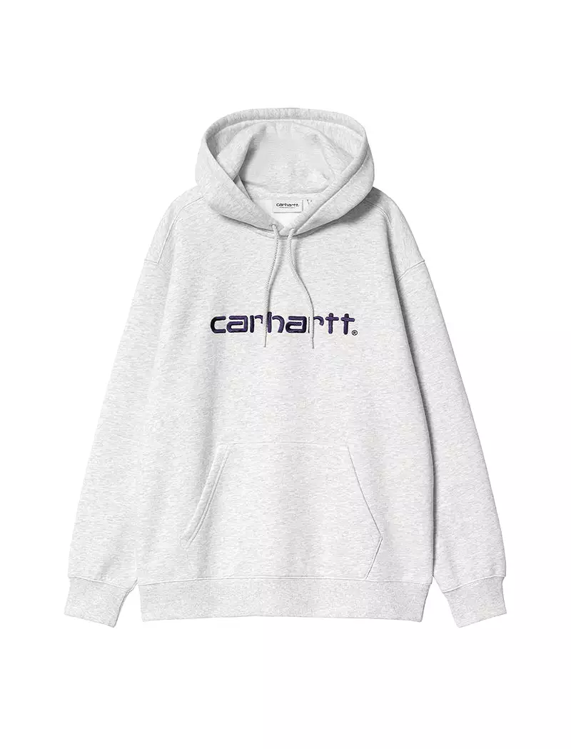 Carhartt WIP Womens Hooded Sweat Ash Heather / Tyriant