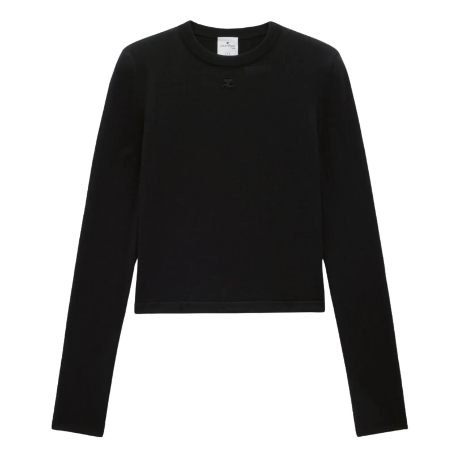 Courreges  |Crew Neck Wool Street Style Long Sleeves Plain Cotton Logo