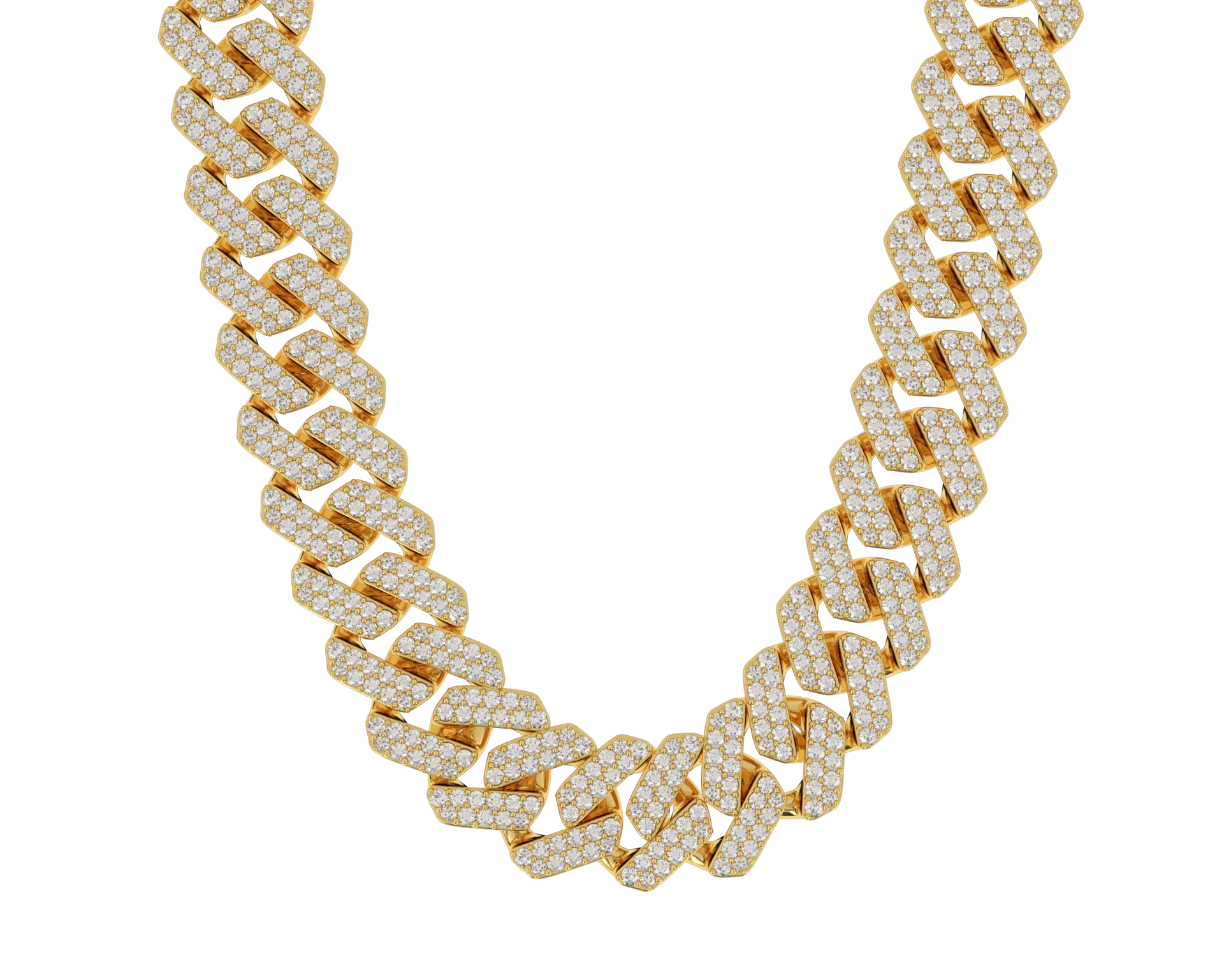 Diamond Cuban Chain Straight Edge 15mm