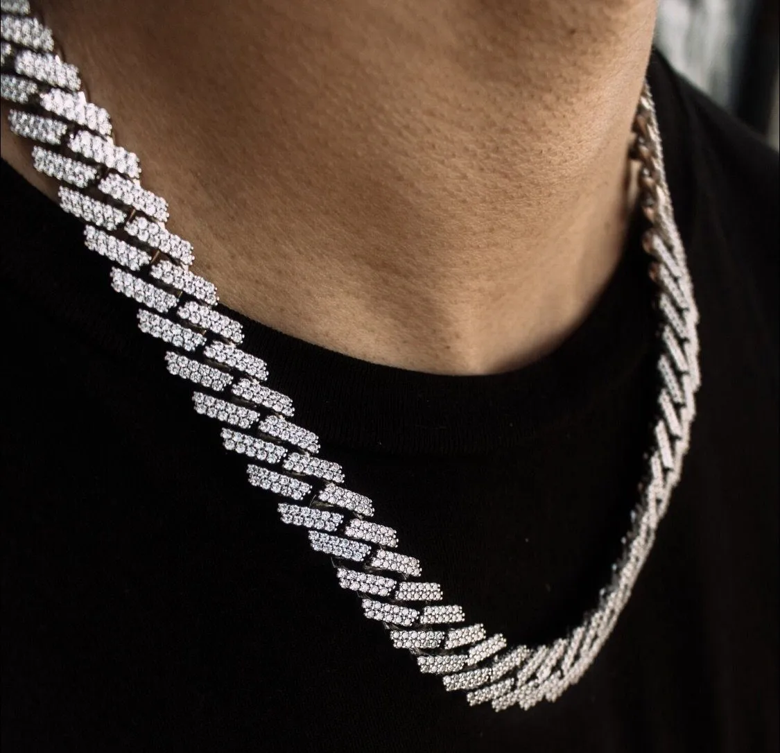 Diamond Cuban Chain Straight Edge 15mm