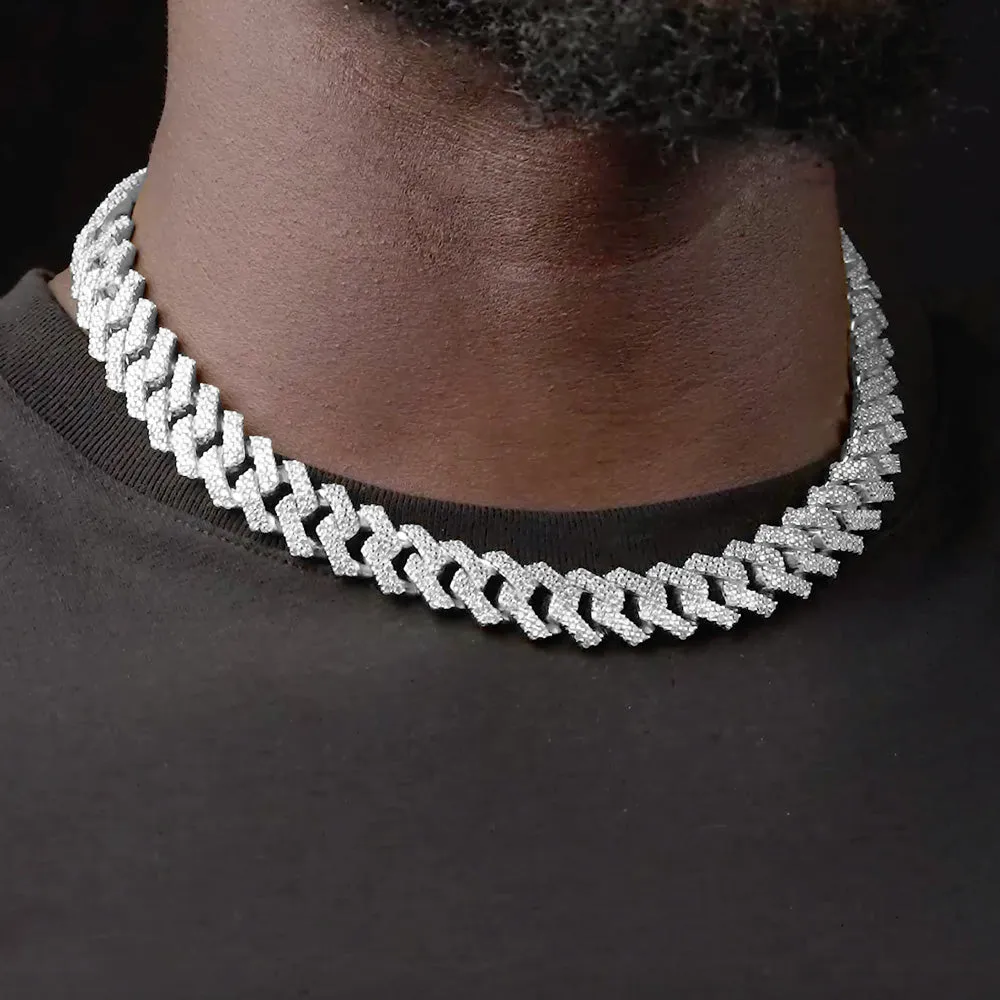 Diamond Cuban Chain Straight Edge 15mm