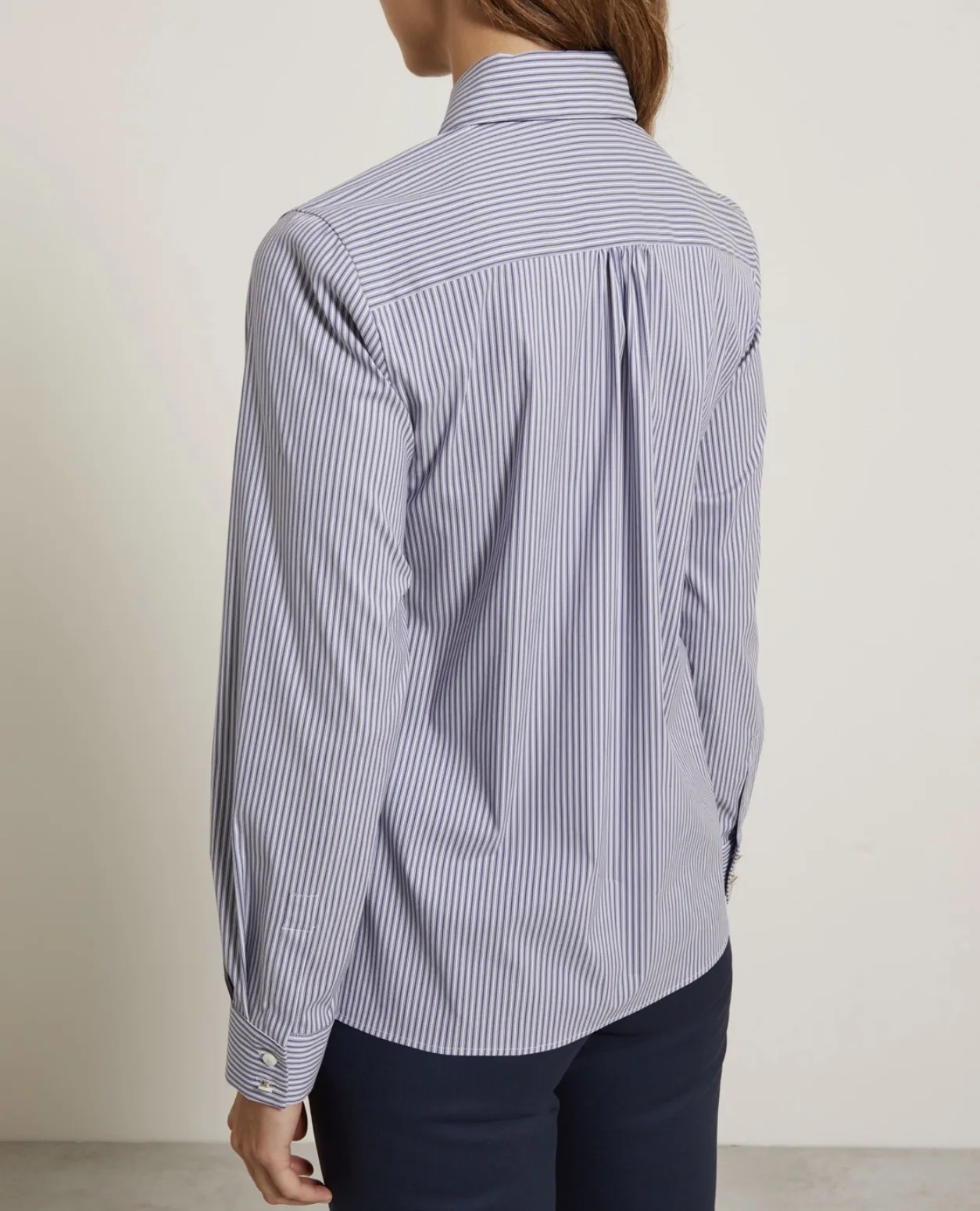 Diffusione Tessile  |Stripes Long Sleeves Cotton Outlet Shirts & Blouses