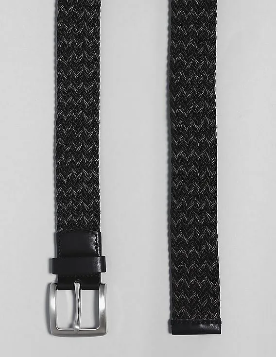 GAP Men Black Metallic Buckle Stretchable Belt