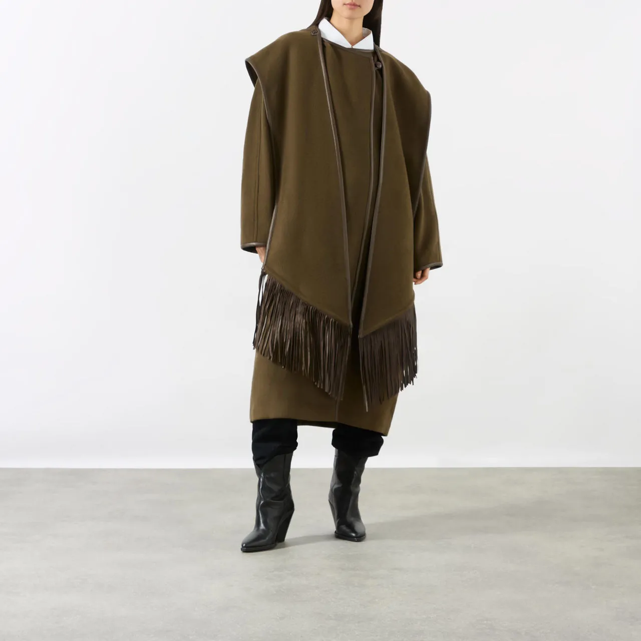 ISABEL MARANT Irvana Scarf-Detailed Coat - Bronze