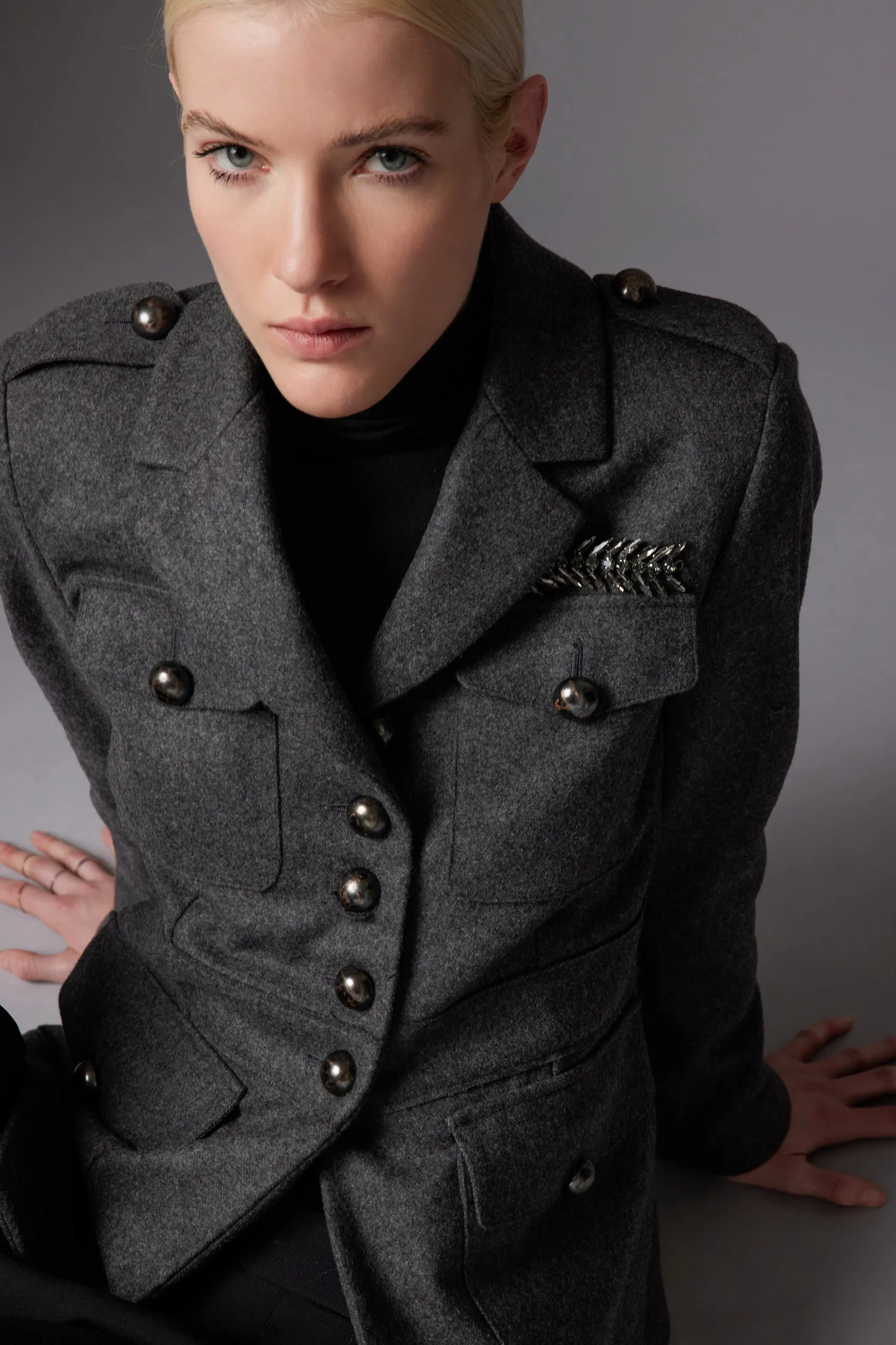 Jacket in light wool 