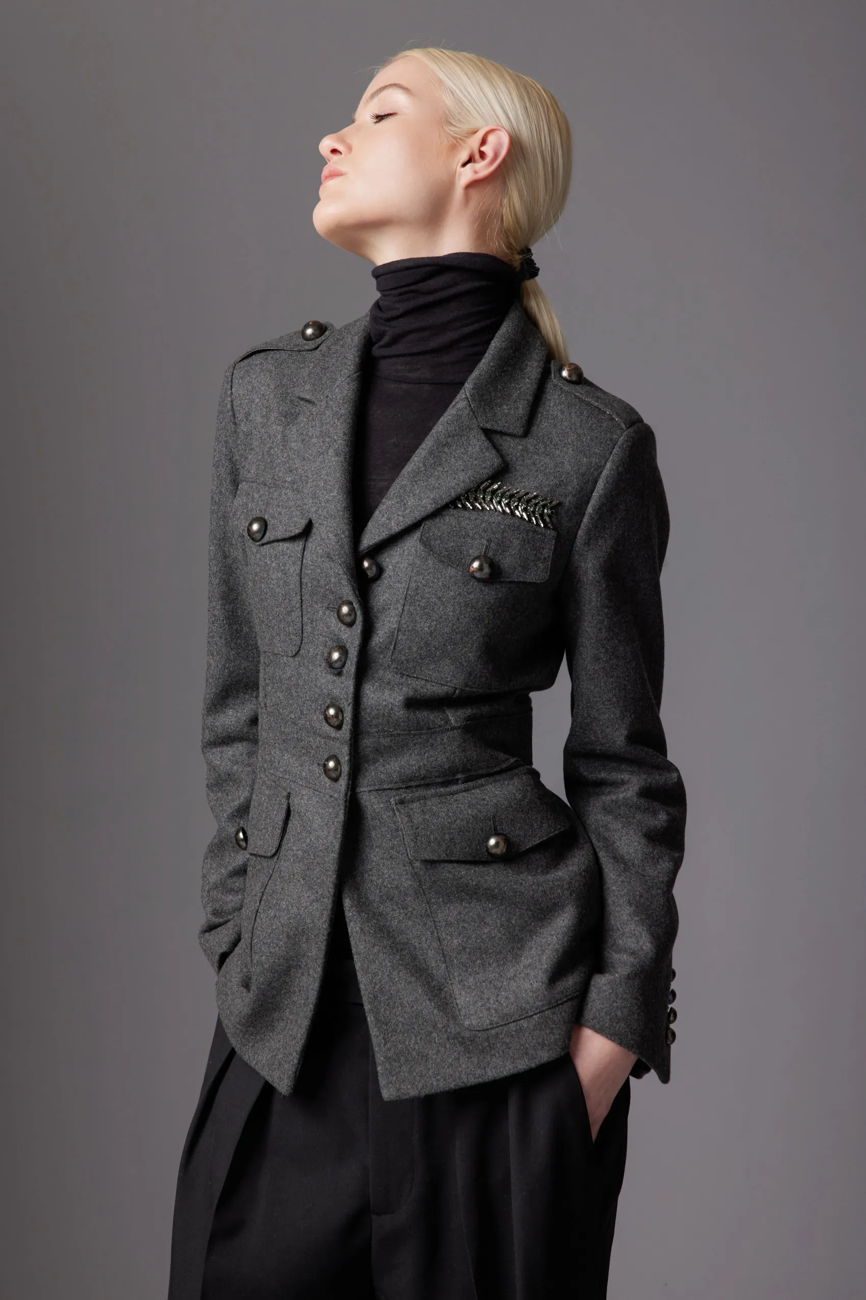 Jacket in light wool 