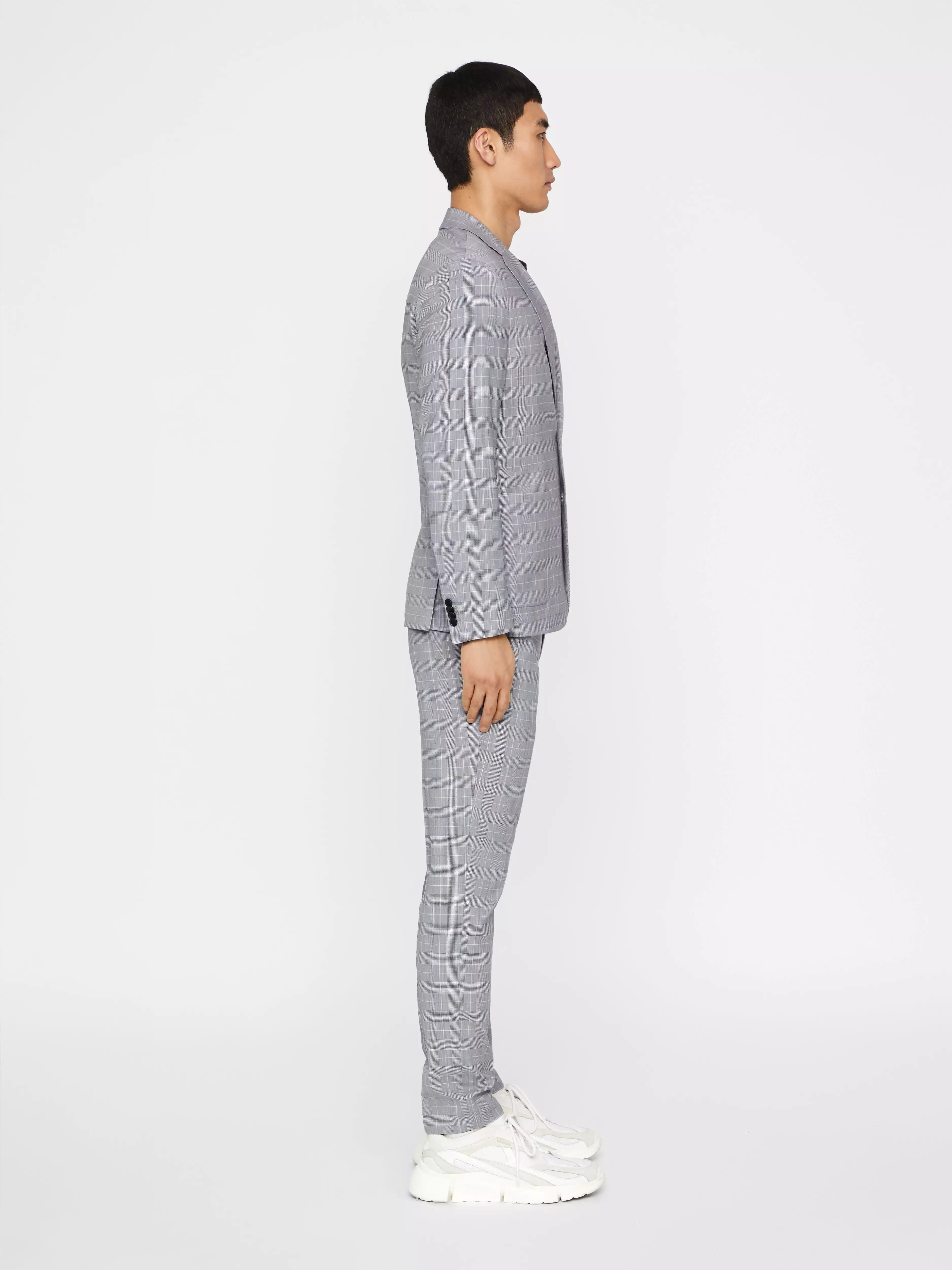 J.Lindeberg Mens Hopper PP UNC Voyager Wool Blazer - CLOUD WHITE