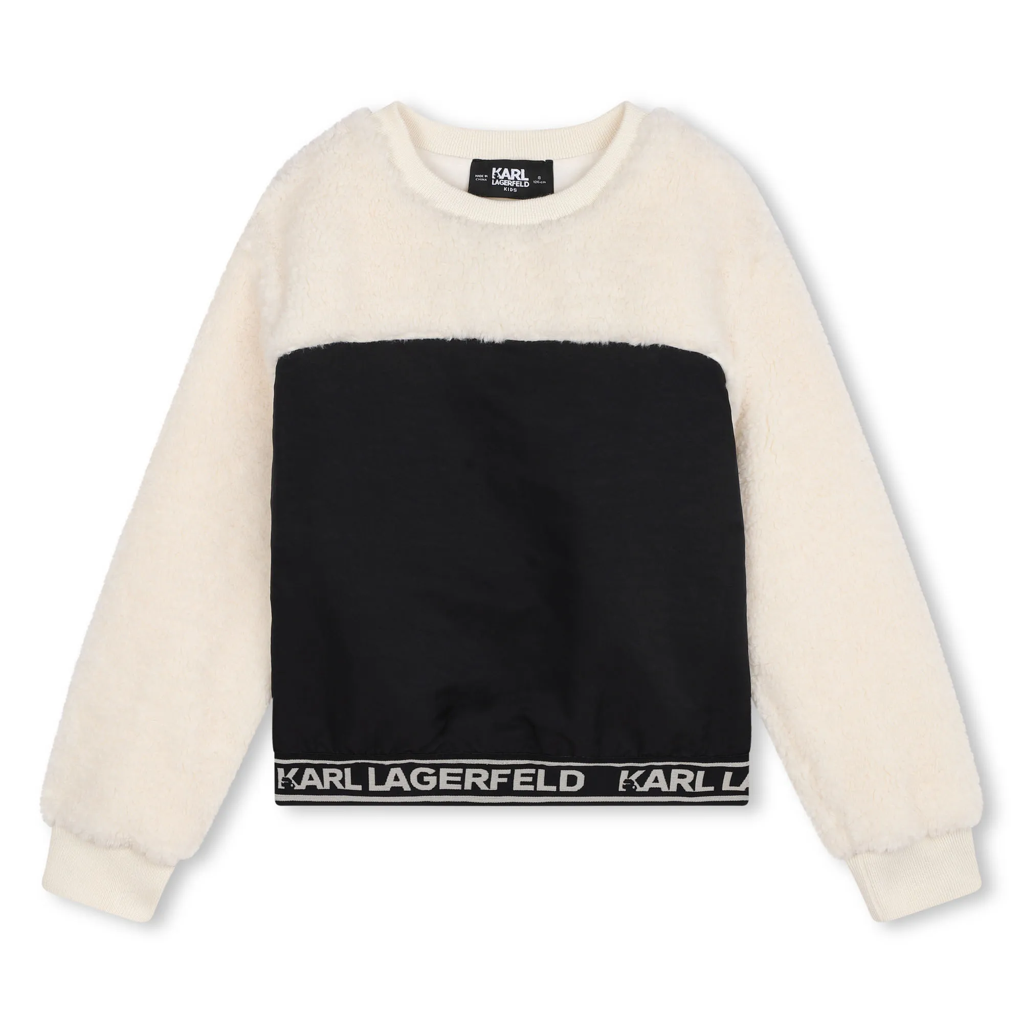 Karl Lagerfeld Sweater zwart ecru Z30223