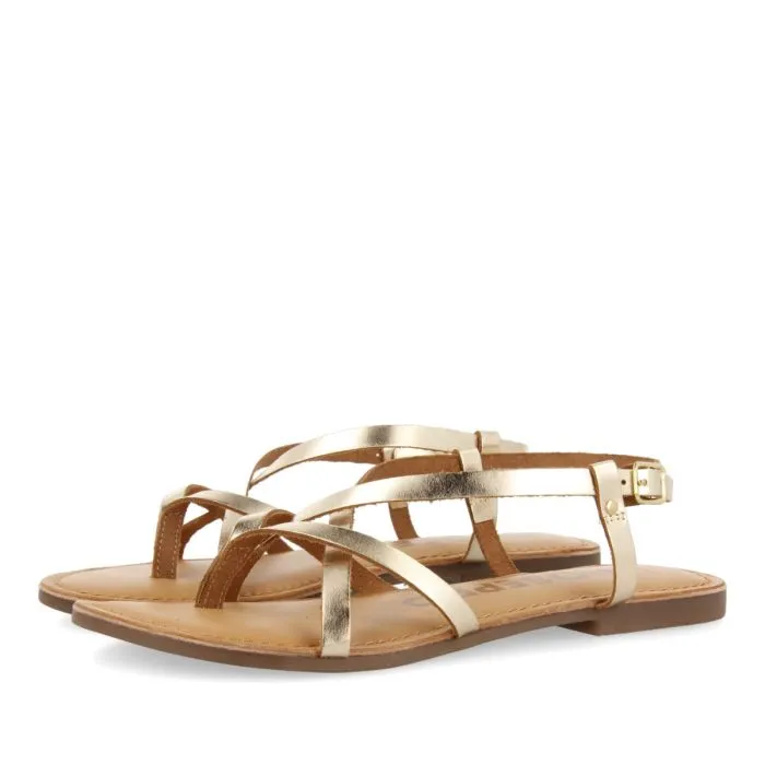 Lelex women's gold roman sandals