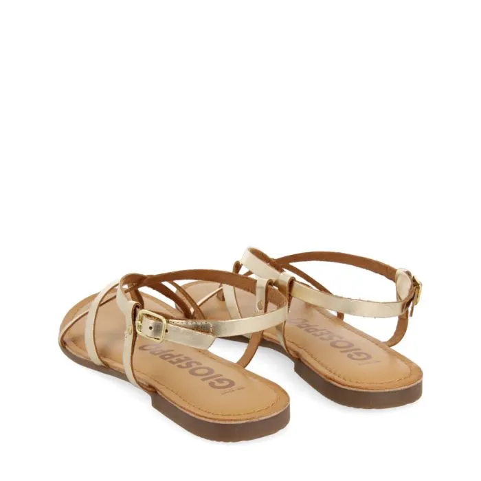 Lelex women's gold roman sandals