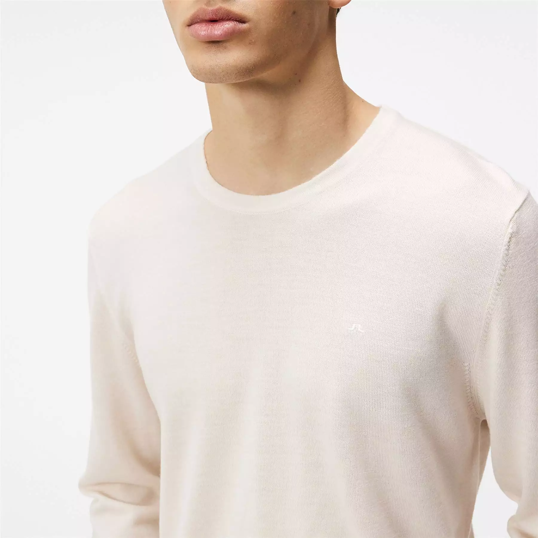 Lyle Merino Crew Neck Sweater Cloud White - SS24