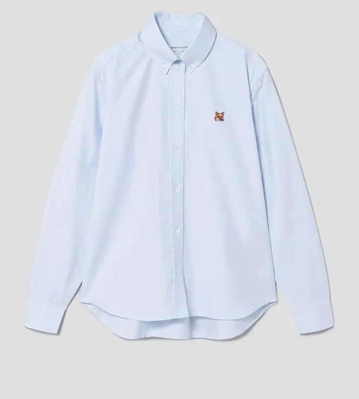 MAISON KITSUNE  |Street Style Long Sleeves Plain Logo Shirts & Blouses