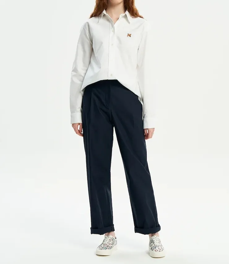 MAISON KITSUNE  |Street Style Long Sleeves Plain Logo Shirts & Blouses