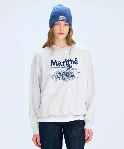 Marithe + Francois Girbaud  |Unisex Street Style Long Sleeves Cotton Logo Sweatshirts