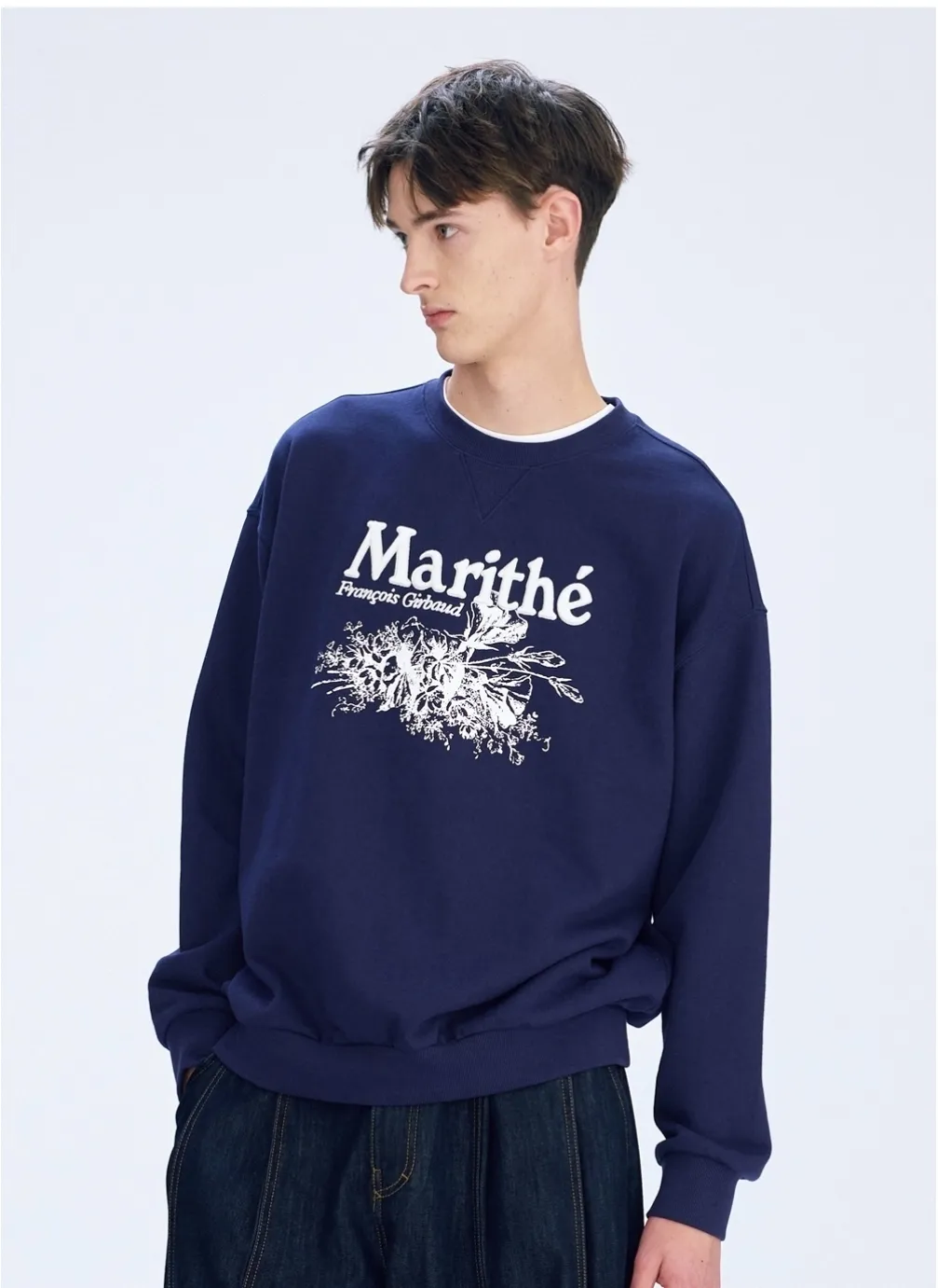 Marithe + Francois Girbaud  |Unisex Street Style Long Sleeves Cotton Logo Sweatshirts