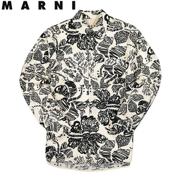 MARNI  |Unisex Street Style Long Sleeves Cotton Logo Designers