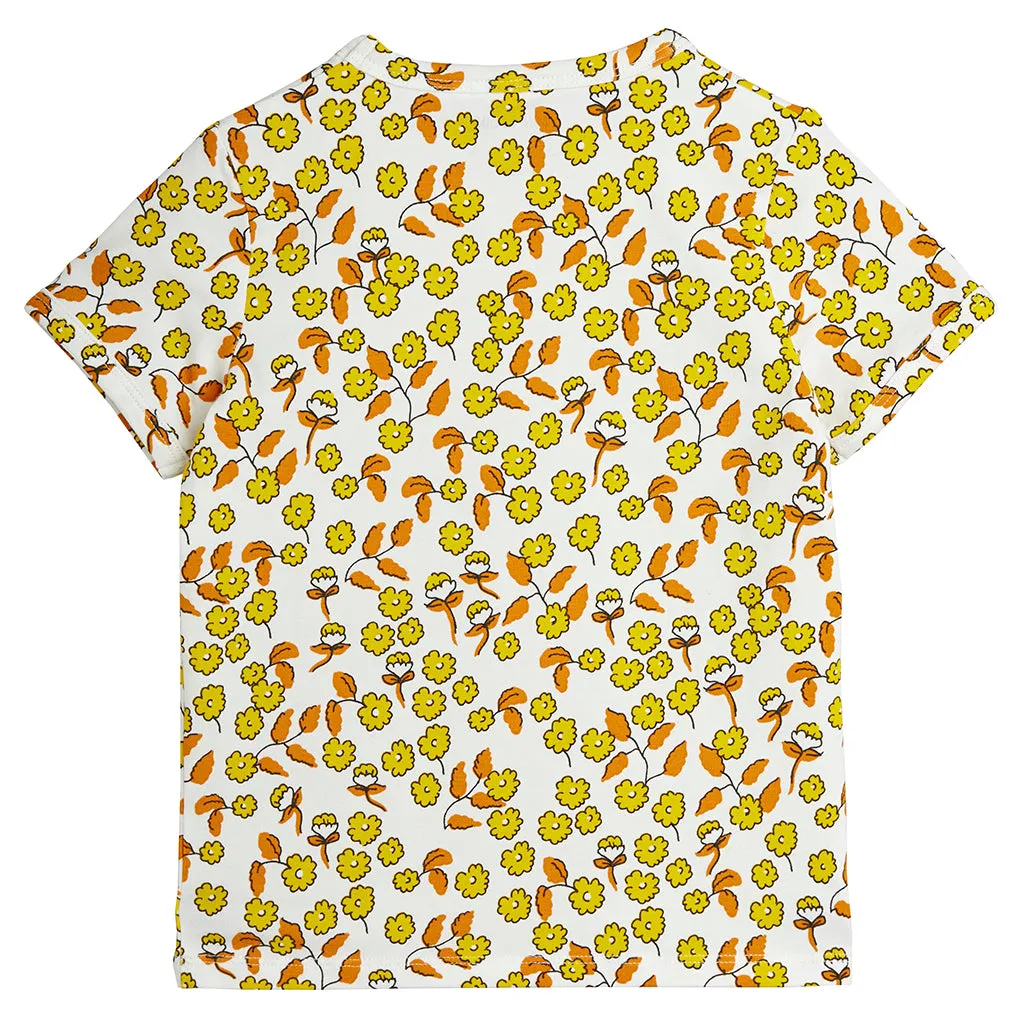 Mini Rodini Child Flowers T-shirt Yellow