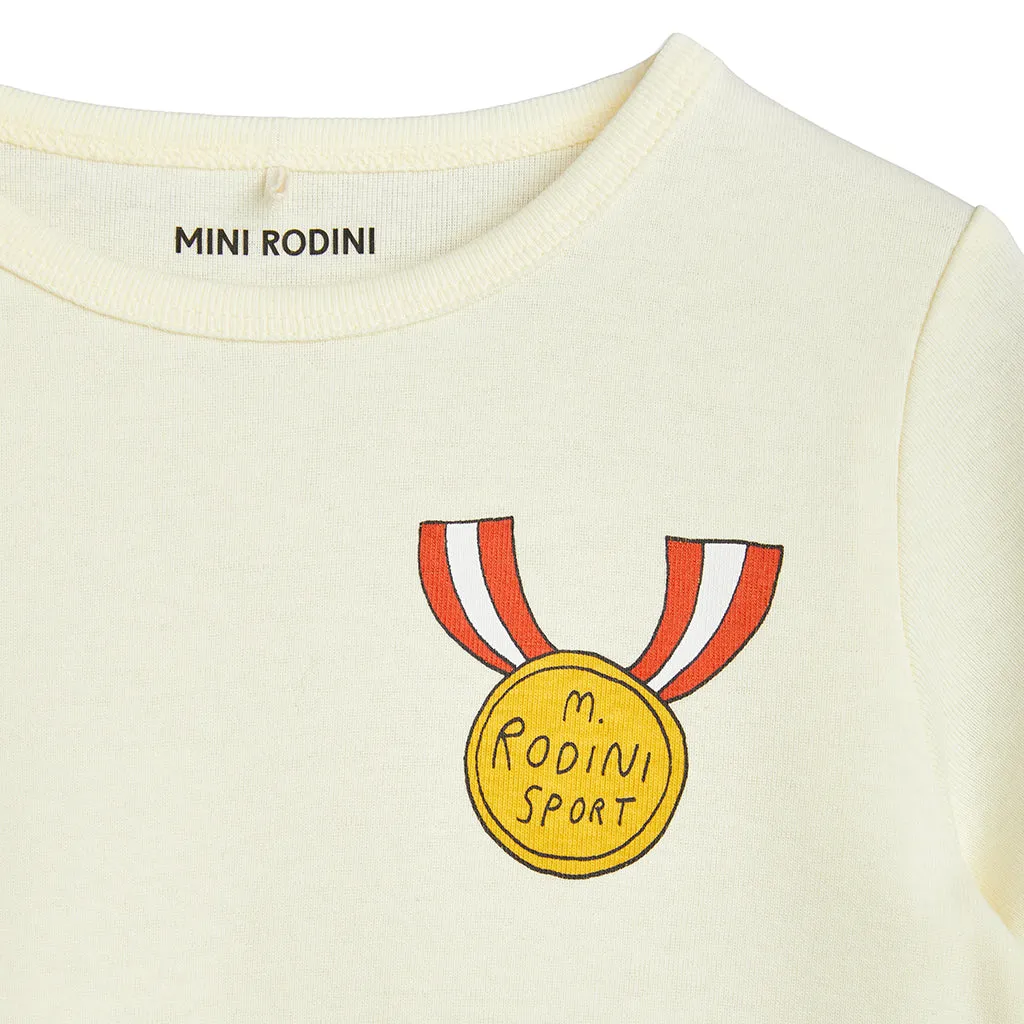 Mini Rodini Child Medals T-shirt Cream