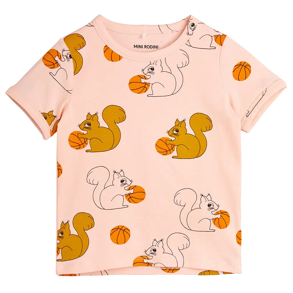 Mini Rodini Child Squirrels T-shirt Pink