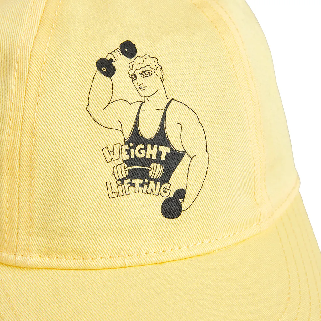 Mini Rodini Child Weight Lifting Baseball Cap Yellow